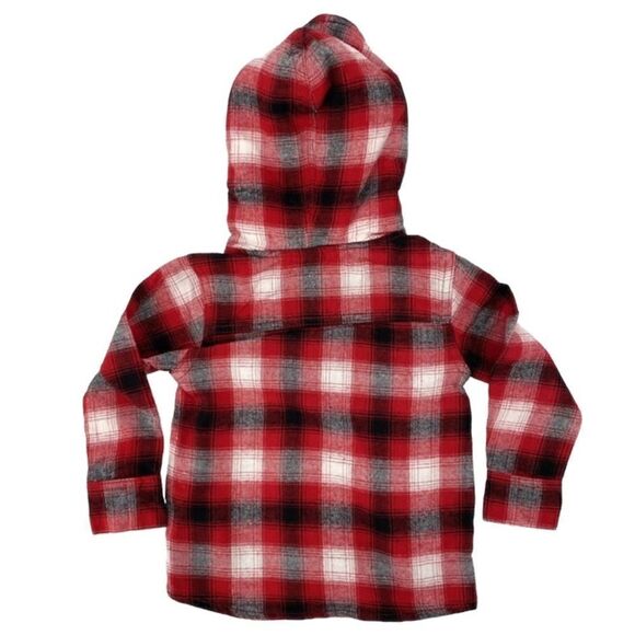 7 For All Mankind Lined Hooded Flannel 12 M - Picture 3 of 9